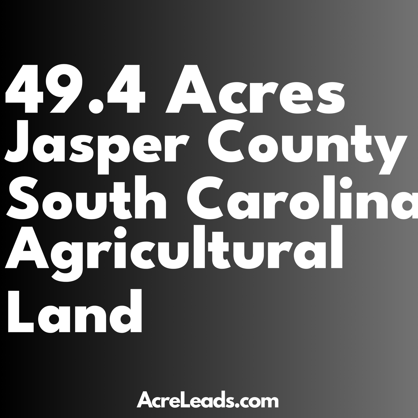 49.4 Acres of Agricultural Land in Jasper County, SC