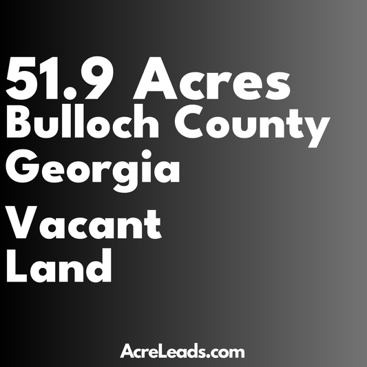 51.9 Acres of Vacant Land in Bulloch County, GA