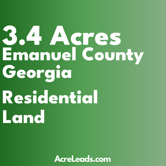 3.4 Acres of Residential Land in Emanuel County, GA