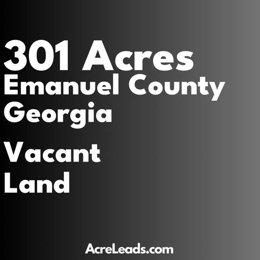 301 Acres of Vacant Land in Emanuel County, GA