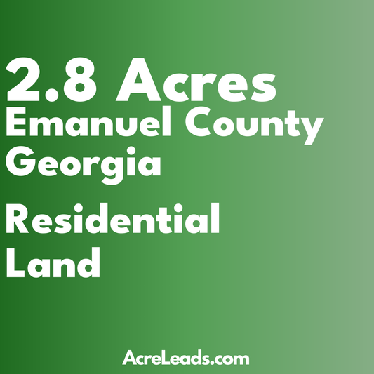 2.8 Acres of Residential Land in Emanuel County, GA