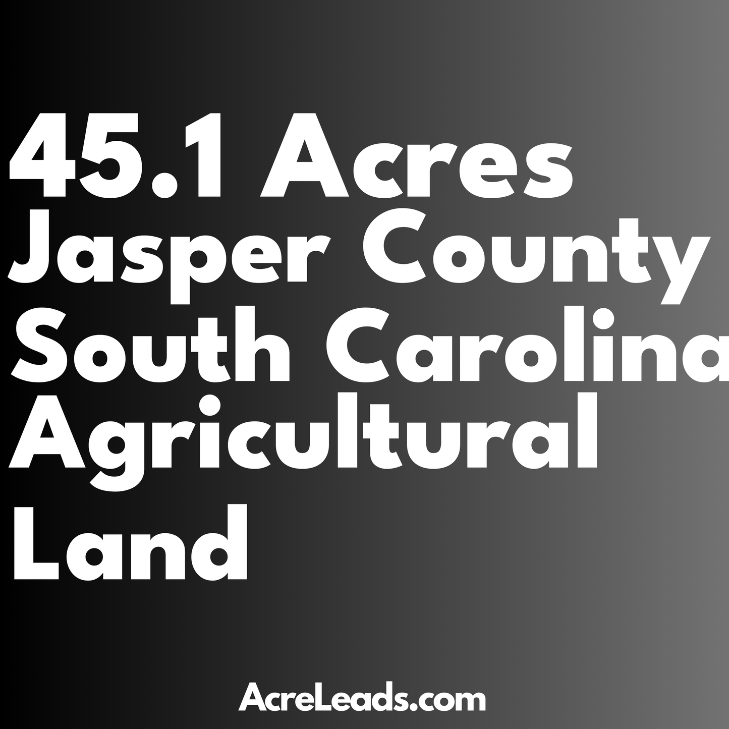 45.1 Acres of Agricultural Land in jasper County, SC