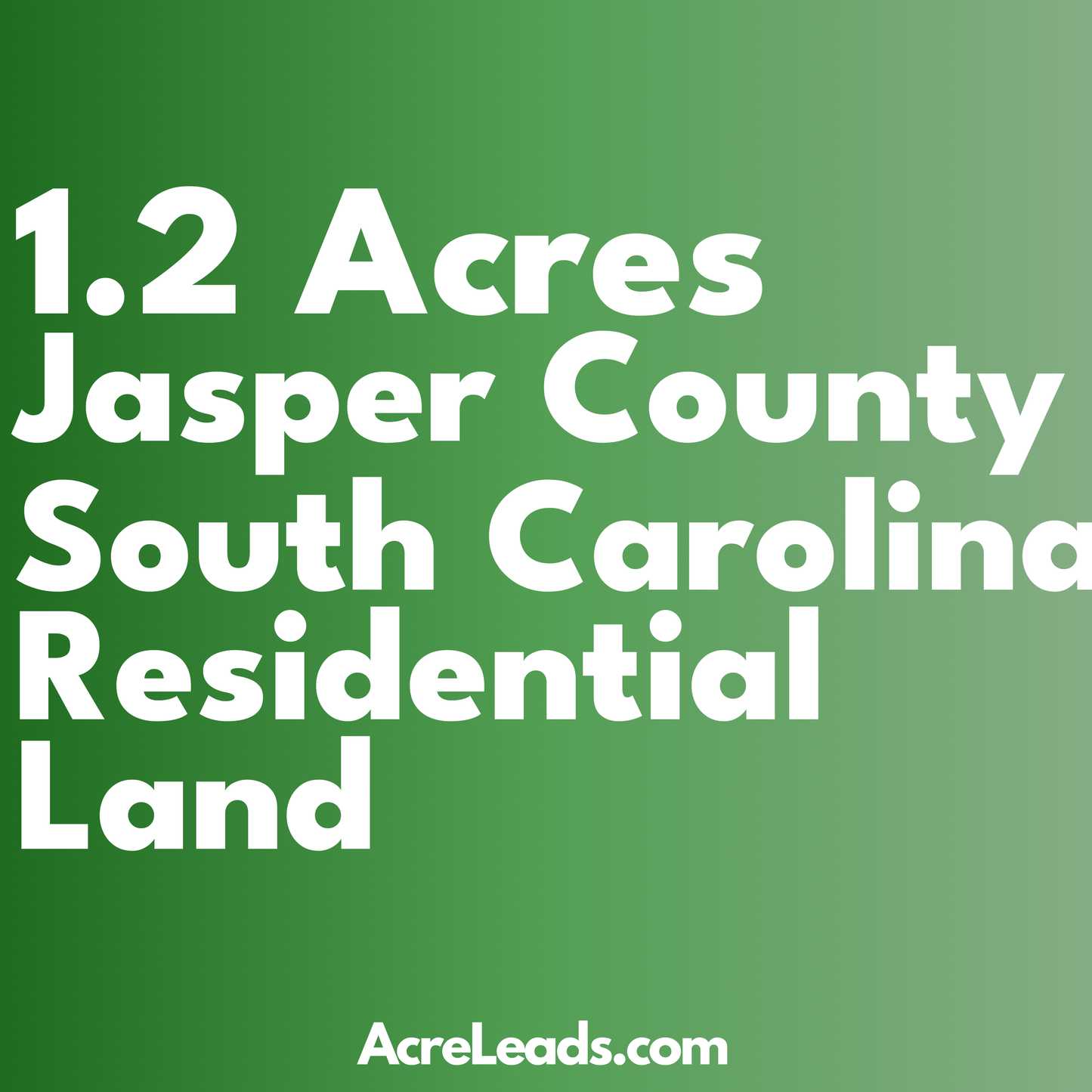 1.2 Acres of Residential Land in Jasper County, SC