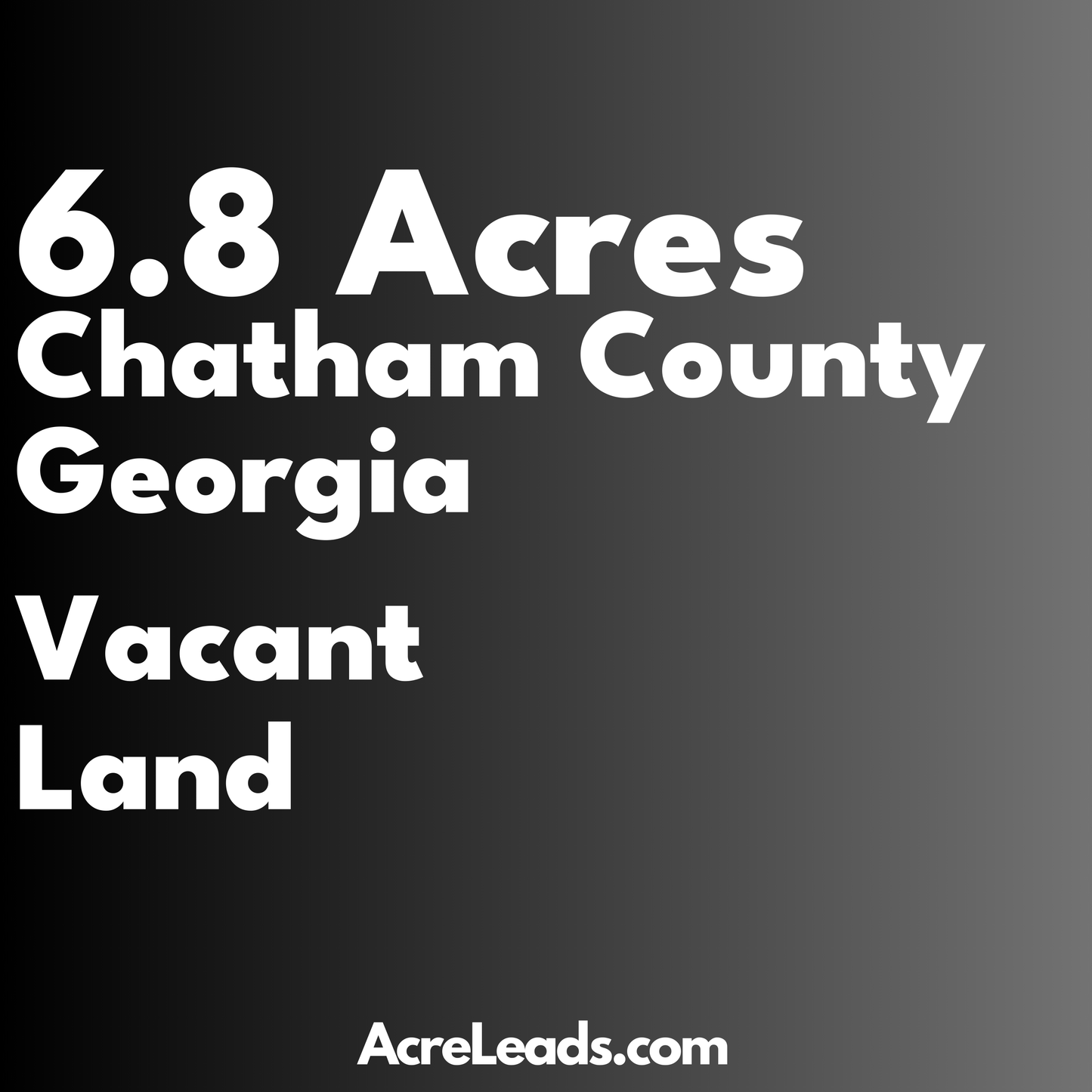 6.8 Acres of Vacant Land in Chatham County, GA