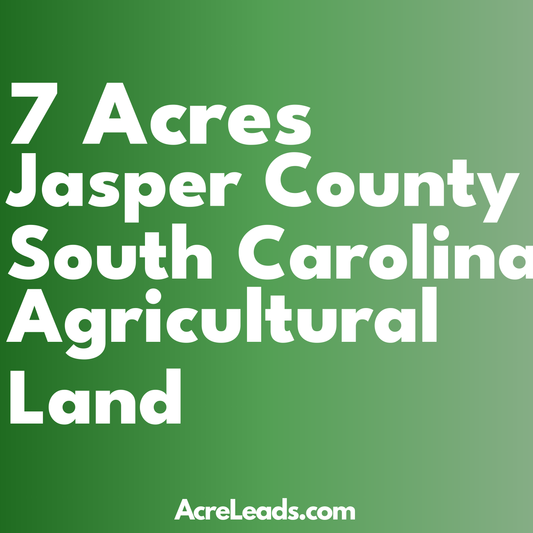 7 Acres of Agricultural Land in Jasper County, SC