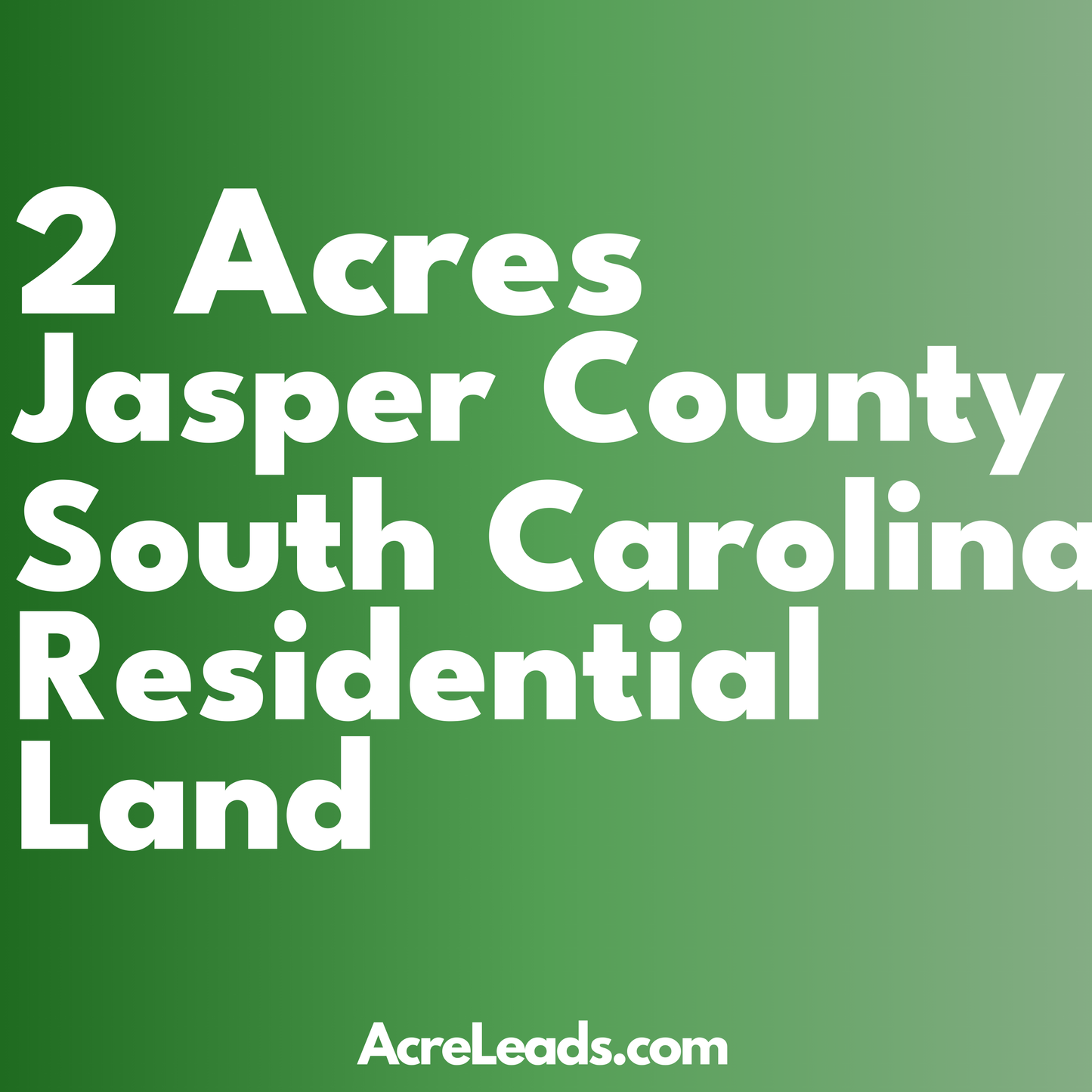 2 Acres of Residential Land in Jasper County, SC