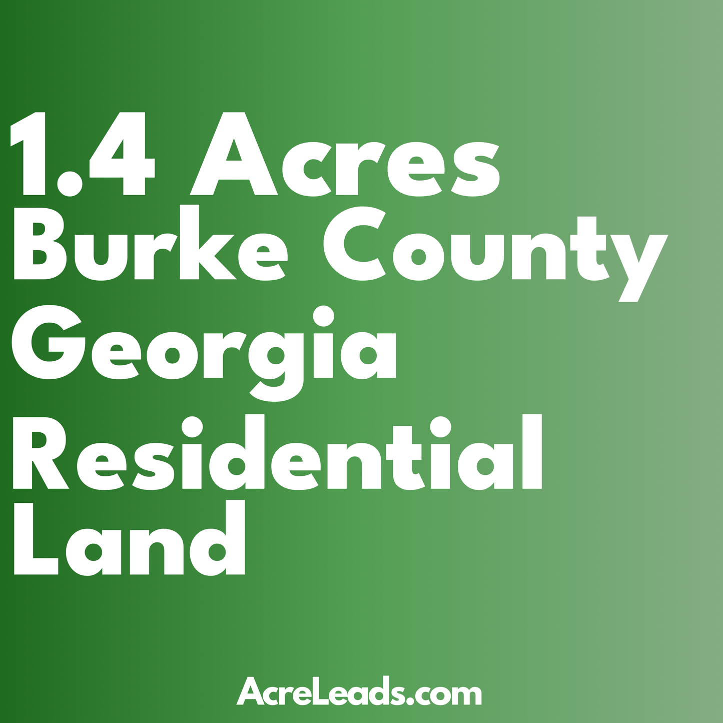 1.4 Acres of Residential Land in Burke County, GA